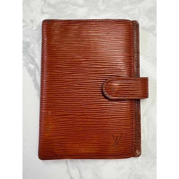 LOUIS VUITTON VINTAGE ORANGE CAMEL EPI LEATHER AGENDA MINI - Picture 8 of 10